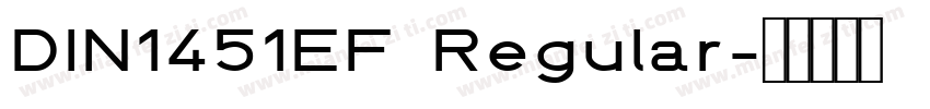 DIN1451EF Regular字体转换